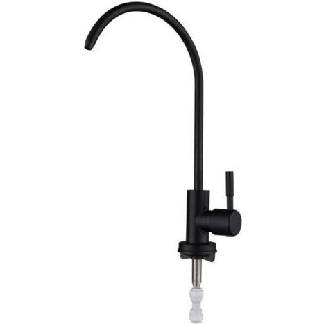 Robinet de filtre à eau de cuisine en acier inoxydable 100 % sans plomb, système de filtration d'eau d'évier, adapté à la plupart des systèmes d'osmose inverse ou de filtration d'eau, robinet d'eau po (1/4)