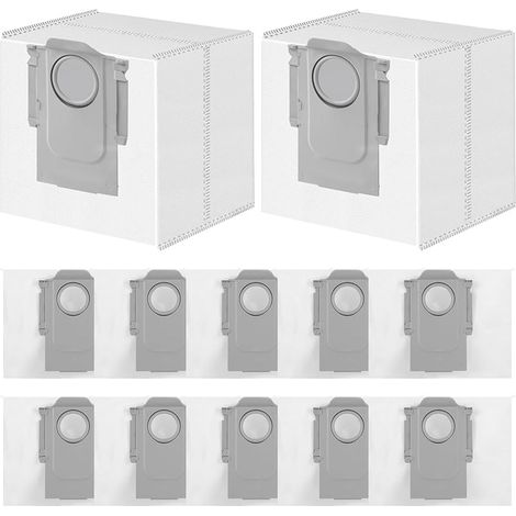 Lot de 12 Sacs Aspirateur pour Roborock S8+/S8 Pro Ultra/S7 MaxV Ultra/Q7 Max+/Q8 Max+/Q5 Pro+/Q5 Max+/Q10 X5+/S5+, Q7 M5+/L5+ Robot Aspirateur, Sacs Poussire Accessoires de Rechange (1/5)