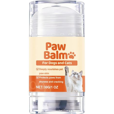 Pfotenbalsam pflegt sanft die Pfoten von Katzen und Hunden, spendet Feuchtigkeit und nährt Ballen und Sohlen. Winterpflegebalsam für Haustiere – 30 g -- DTEKGAZ (1/5)