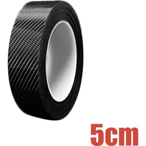 Bande adhésive de protection en fibre de carbone (5 m x 5 cm) pour pare-chocs et seuils de porte de voiture protection anti-marchepieds ruban décoratif 3D (1/3)