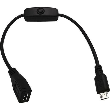 Stromkabel für Raspberry Pi 5V Micro-USB Stecker auf Buchse (1/4)