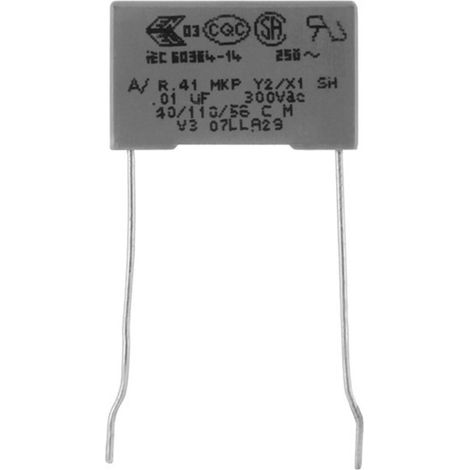 Kemet R413I21000000M+ 1 St. MKP-Funkentstör-Kondensator radial bedrahtet  10 nF 300 V 20 % 15 mm (L
