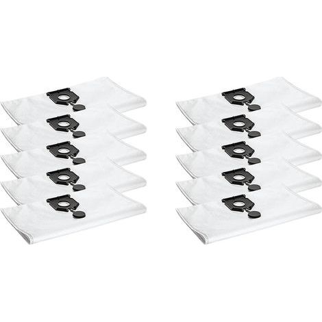 Lot de 10 sacs à poussière en tissu non tissé pour Karcher NT 30/1 Ap Te L, 2.889-154.0 NT 30/1 30L, NT 30/1 Ap L, EU2613 (1/5)