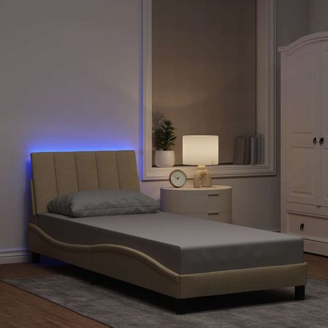 Estructura de cama sin colchón Hanko tela crema 80x200 cm vidaXL (1/5)