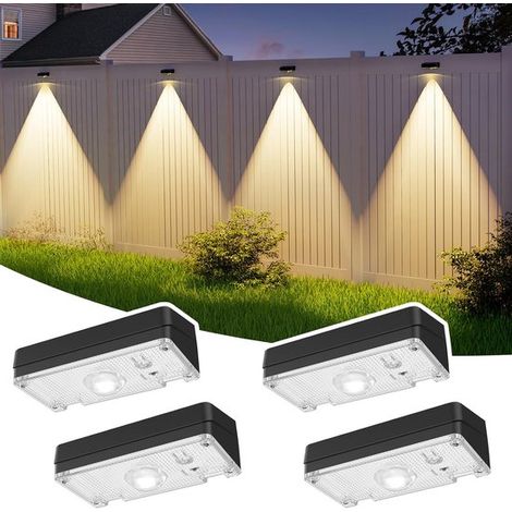 4 luci solari da recinzione IP65 impermeabili, 12 colori fissi e RGB a cambio colore per piscina, patio, veranda, scale e feste (1/5)