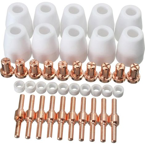 40 Stück kompatible Druckluft-Verbrauchsmaterialien für Plasmaschneider PT 31 LG 40 Torch CUT 40 50