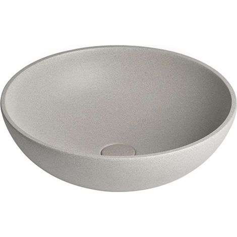 Sapho - Bacinella da lavabo Turf, diametro 440 mm, senza troppopieno, arenaria bianca AR437 (1/2)
