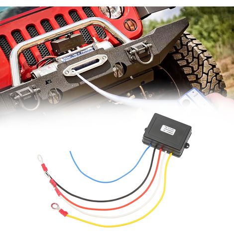 Universelles Funkfernbedienungsset für 12V/24V-Seilwinden: 1 Fernbedienung + 1 Empfänger (Fernbedienung mit integrierter Batterie) (KLS-2281) (Batterie enthalten) (1/5)