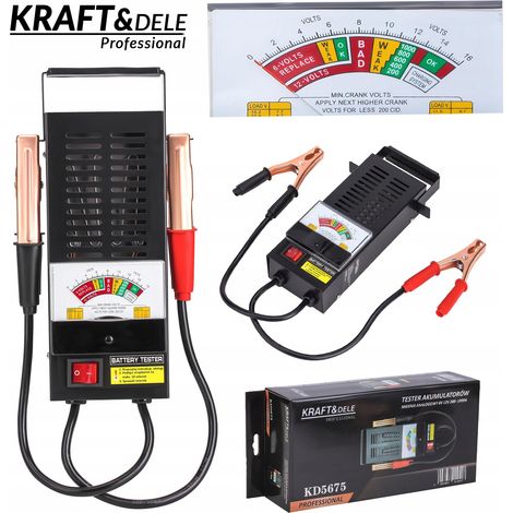 Tester analogico per batterie 6/12V 200-1000A Kraft&Dele (1/5)