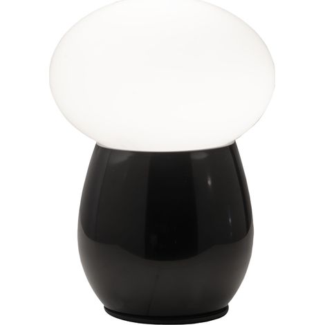 Lampe De Table Freddy En Verre Soufflé Noir, Douille E27 40 W, Interrupteur Intégré, Design Élégant Et Moderne - Collection Freddy (1/3)