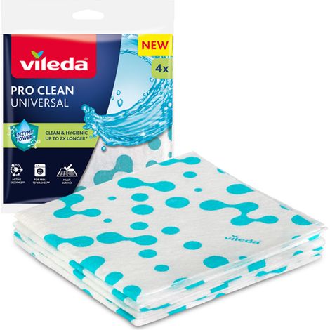Vileda Universaltuch Pro Clean mit Enzymen 4er Pack biologisch abbaubar