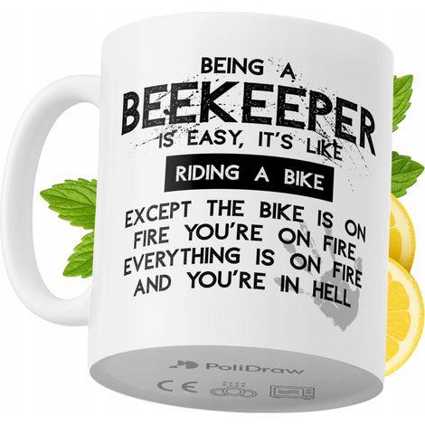 Lustige Tasse für Imker – Kaffee- oder Teetasse mit witzigem Textdesign – ideal für Geburtstage, Namenstage, Feiertage und besondere Anlässe. Hochwertige Tasse für Zuhause, Büro und Arbeit. Farbe: Wei