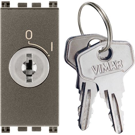 VIMAR - 19086.M Pulsante 2P NO 16A + chiave Metal
