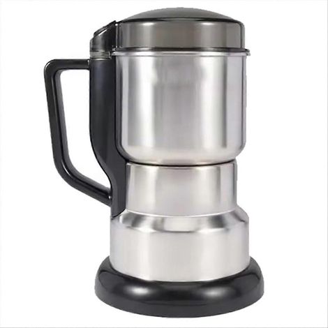 Elektrische Kaffeemühle, Getreidemühle, Gewürzmühle, kleine elektrische Haushaltspulvermühle, europäischer Stecker. (1/5)