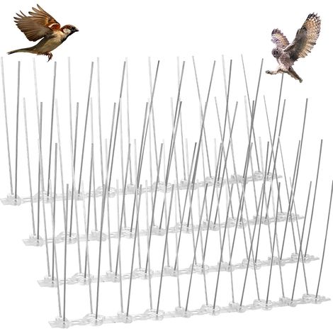 Pic Anti Pigeon Inoxydable, Lot de 4 Pointes Anti-Oiseaux Flexible Défense des Pigeons Répulsif Oiseaux Moineaux pour Effrayer Pigeons, Corbeaux, Moineaux, Chats (1/5)