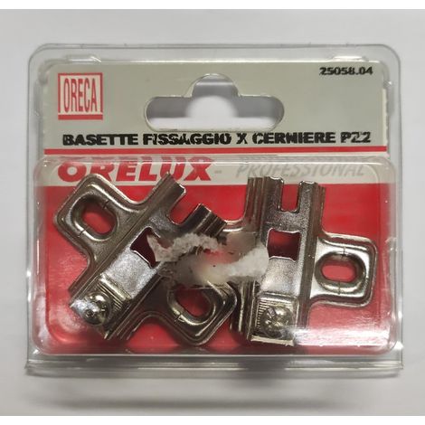 ORECA - BASETTE DI FISSAGGIO PER CERNIERE PZ.2