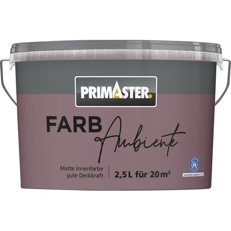 Primaster Farbambiente Wandfarbe matt pflaume 2,5 L Wandfarbe (1/2)