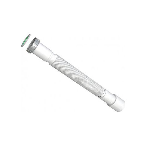Tubo de desagüe "Magikone" flexible-extensible 1" 1/4 x 32-40mm con tuerca metálica color blanco B9334OT54B0 PRHIE