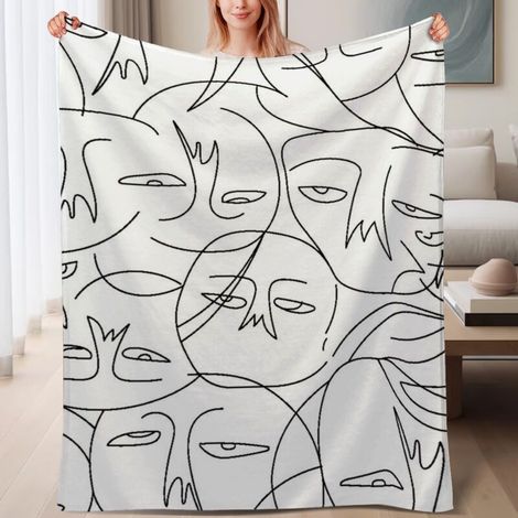 Couverture de lit en polaire, microfibre douce et confortable légère pour le printemps, décoration intérieure stylée, cadeau idéal pour femmes et hommes, 6080 pouces (1/4)