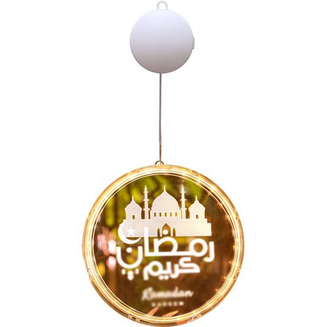 Lampe Suspendue Ronde En Forme De Château, Lumière D'ambiance Led Pour Eid Al-Fitr, Décoration Fête Orientale, 24 Cm (1/2)