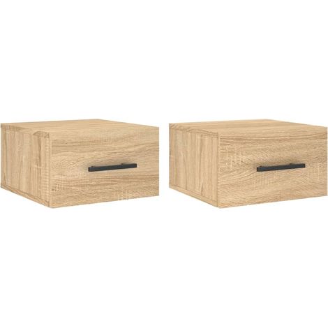 Maison Exclusive - Comodini a Muro 2 pz Rovere Sonoma 35x35x20 cm