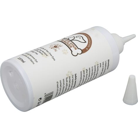 Solution larmoyante pour animaux de compagnie, gouttes oculaires pour chiens et chats, nettoyant les excréments et les impuretés oculaires, 237 ml (1/5)