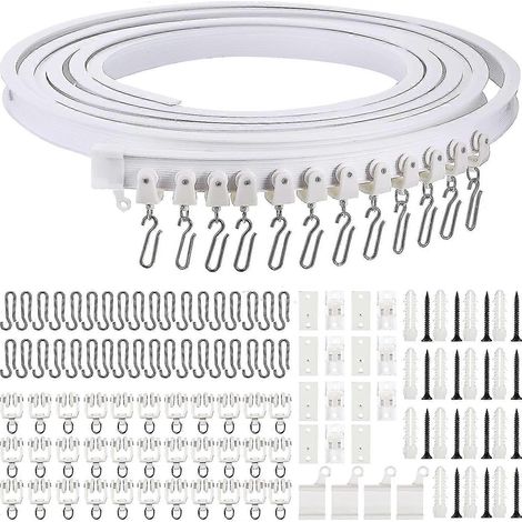 Rail de rideau de plafond flexible et courbé de 5 mètres (1/5)