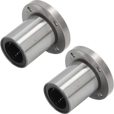 2 pièces palier à bride ronde roulement linéaire LMF30UU acier kit accessoires pour mouvement CNC (1/5)