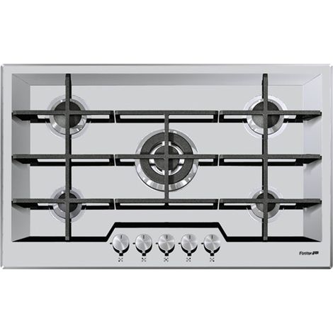 Foster KE 79.5F.FT Noir, Acier inoxydable Encastrable Gaz 5 Brûleur(s) (1/3)
