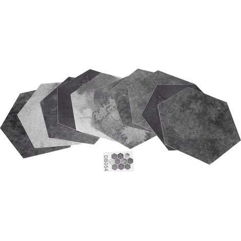 Beyamis Lot de 10 autocollants adhésifs hexagonaux uniques pour carrelage, imperméables et antidérapants. (1/5)