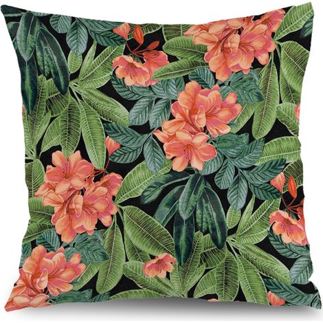 Housse de coussin fleurs papillon printemps, décoration maison ,45×45cm (1/5)