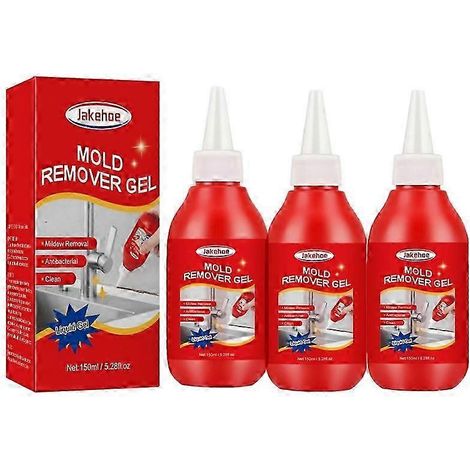 Gel nettoyant anti-moisissures pour murs (lot de 3) - Nettoyant ménager longue durée pour lave-linge et salle de bain - Nettoyage des joints et des raccords de carrelage (1/4)