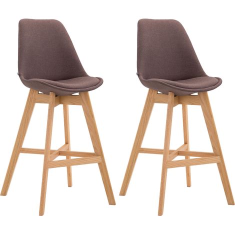 2 Sgabelli Design CANNES in Tessuto marrone natura (1/5)