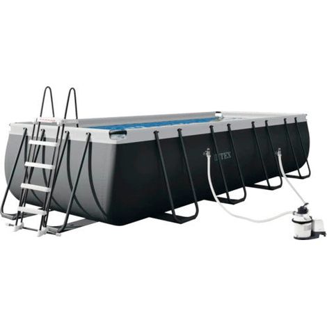 [NEUWERTIG] B-Ware Intex Aufstellpool Framepool eckig 549x274x132cm Gartenpool inkl. Filteranlage (1/2)