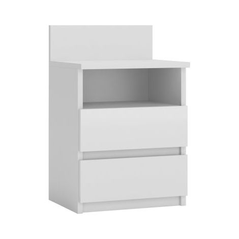 ASTER T1 - Comodino con 2 cassetti - 59x40x32 cm - Comodino - Stile scandinavo