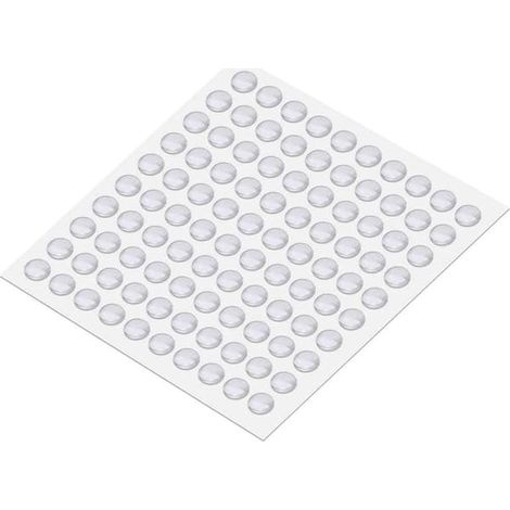 100 tapis en caoutchouc transparent, protections adhésives pour meubles, tapis en silicone transparent pour meubles, tables en verre, portes (1/4)