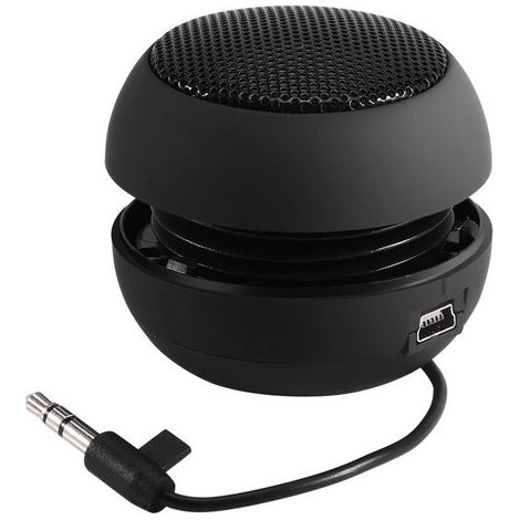 Altoparlante portatile da 3,5 mm, mini altoparlante wireless, lettori MP3 e PC (nero), per telefoni cellulari