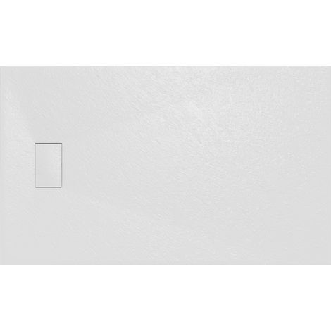 Aquariss SMC Slate Effect Shower Enclosure Tray Base 90cm Wide and Length 150cm White