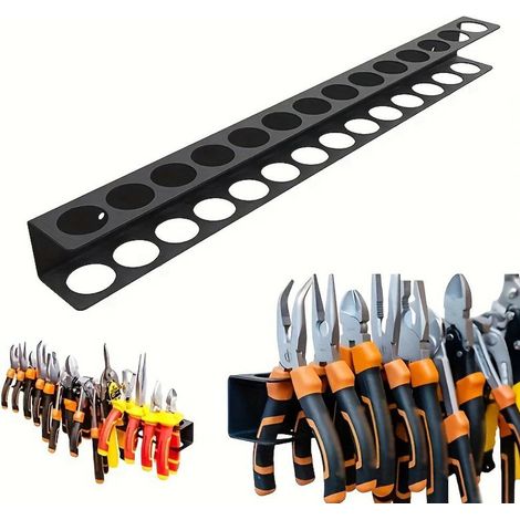 Support mural pouvant accueillir 14 tournevis – Support pour rail à outils – Range-tournevis (1/5)