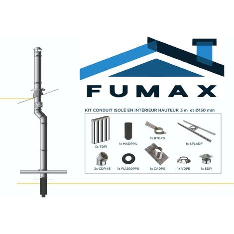 Kit conduit isolé en intérieur Hauteur 3 m Ø150 (1/3)