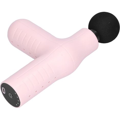 Pistolet de massage électrique portatif, masseur à percussion pour soulager les douleurs musculaires des athlètes et pour l'entraînement, 7,4 V (rose) (1/5)