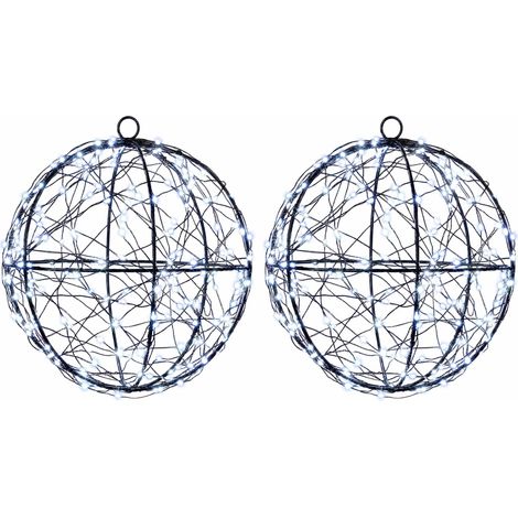 Weihnachts-Finial-Licht 2 stk. 400 LEDs Kaltweiß vidaXL
