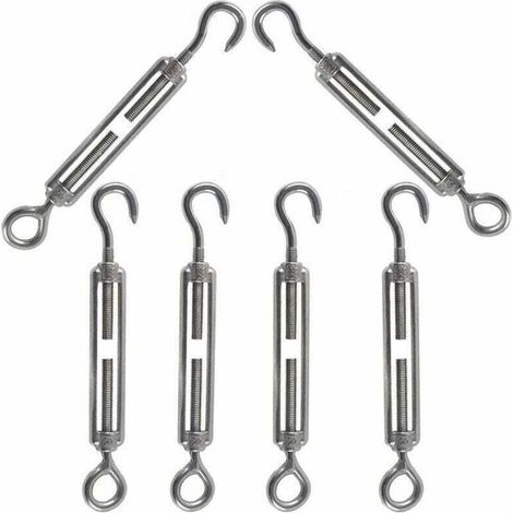 M5 Tendeur Cable Tendeur Crochet et œil Acier Inoxydable 304 Tendeur Réglable Tendeur de Fil Utilisé pour Tendre le Fil d'acie (1/4)