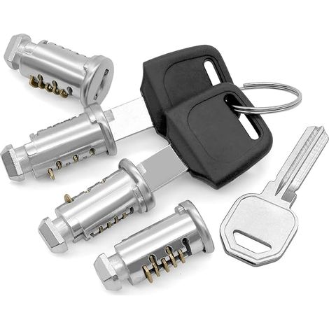 Lock Cores, Roof Rack Security Lock, Silver Lock Cores, Security Lock with Keys and Control Key, for Spare Parts (1/5)
