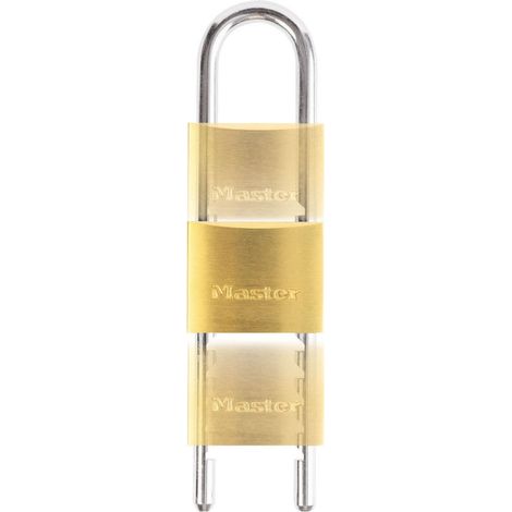 Master Lock 1950EURD Solid Brass Padlock with Adjustable Steel Shackle (7 to 15.5 cm), Gold Finish, 50 mm Body Size