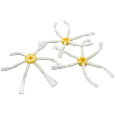 3x brosses latérales de rechange compatible avec iRobot Roomba 700, 765, 772, 772e, 774, 775, 776, 782, 782e, 785, 786, 790 - brosse d'aspirateur