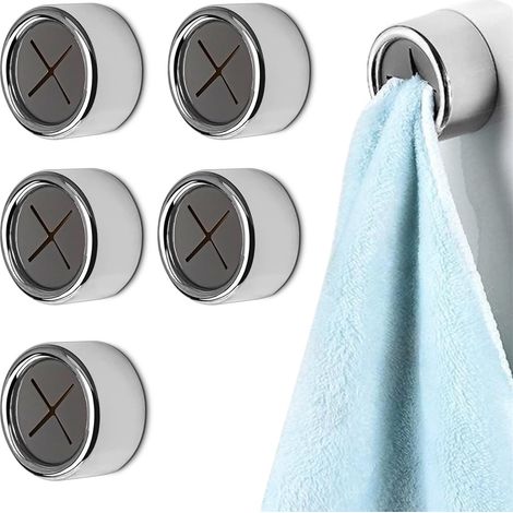 Lot de 6 crochets muraux adhésifs pour cuisine et salle de bain, fixation sans trace (1/3)