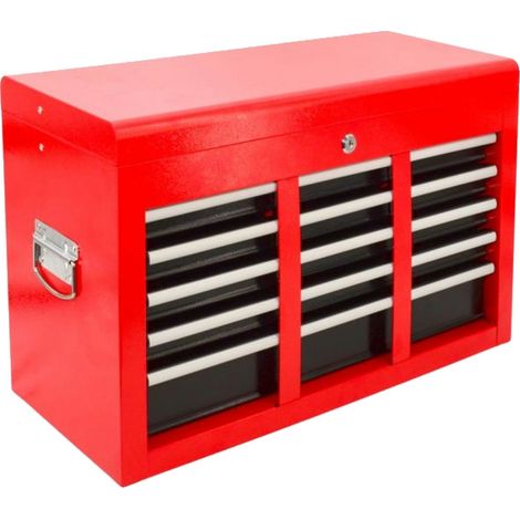 Awtools Werkzeugkasten aus Metall, 9 Schubladen, 60 x 26 x 39 cm (1/5)