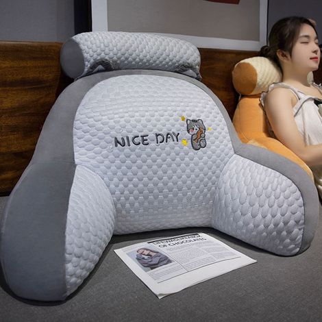 Cojín de lectura Aoresac con reposabrazos/Respaldo grande para adultos con reposabrazos/Soporte para la espalda para sentarse en la cama con funda lavable (Cojín de asiento) (1/5)
