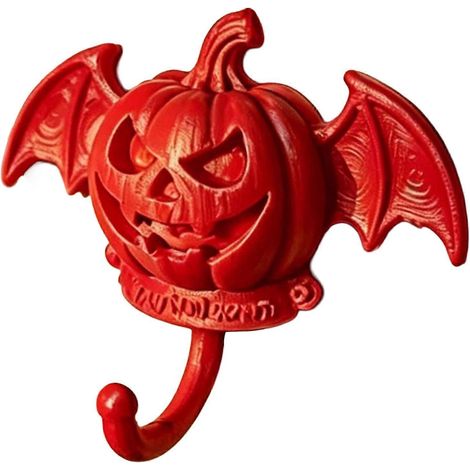 Selbstklebender Halloween-Haken – Kürbisfledermaus für die Küchentür (1/5)